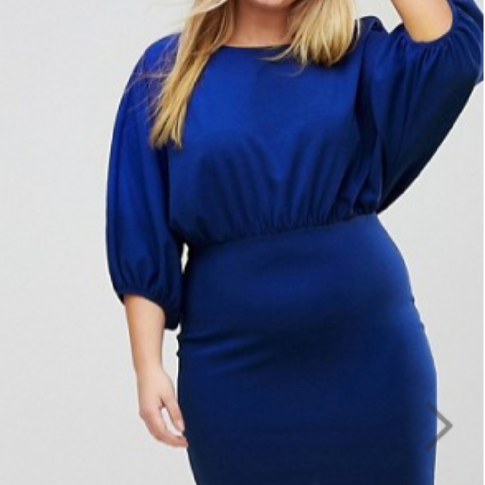 Batwing Pencil Midi Dress